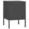 vidaXL Nightstand Anthracite Steel 13.8x13.8x20.1 in