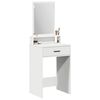 vidaXL Dressing Table White 19.69 x 16.14 x 55.12 in Engineered Wood