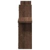 vidaXL Wall Shelf Brown oak Engineered wood Medium Wall Shelf Square