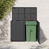 vidaXL Trash Can Shed Black PE rattan, Powder-coated steel Large Durable