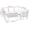vidaXL Garden Lounge Set Dark grey, white