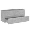 vidaXL Bathroom Furniture Set Concrete grey, White Engineered wood, Ceramic