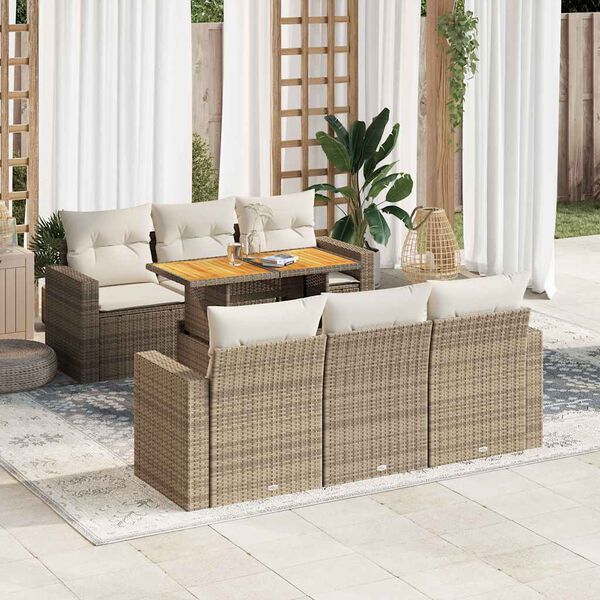 vidaXL Garden Sofa Set Beige