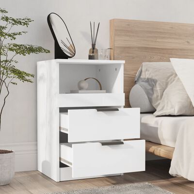 vidaXL Side Cabinets 2 pcs White Engineered Wood