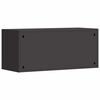 vidaXL Wall Cabinet for Garage with Gas-lift Door Black