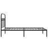vidaXL Bed Frame Black Steel Twin Bed Frame Rectangular Traditional
