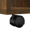 vidaXL Rolling Cabinet Smoked Oak Engineered Wood Standard Rollable