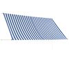 vidaXL Retractable Awning 118.1"x59.1" Blue and White