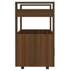 vidaXL Kitchen Trolley Brown Oak 23.6x17.7x31.5" Engineered Wood