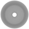 vidaXL Luxury Wash Basin Round Matt Light Grey 15.7x5.9" Ceramic