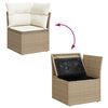 vidaXL Garden Sofa Set with Cushion 11 pcs Beige and Cream Poly Rattan