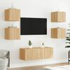 vidaXL TV Wall Unit Sonoma oak Engineered wood Varied TV Wall Unit
