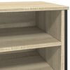 vidaXL Shoe Cabinet Sonoma oak Engineered wood, metal Medium