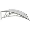 vidaXL Door Canopy Gray Polycarbonate 59.1x29.5 in Durable Door Canopy