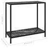 vidaXL Console Table Black Tempered glass, powder-coated steel