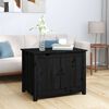 vidaXL Coffee Table Black Solid Pine Wood Medium Coffee Table
