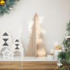 vidaXL Wooden Christmas Tree Natural wood Solid pinewood Small