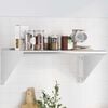 vidaXL Wall Shelf Silver Stainless Steel 29.5x17.7x12.2 in Wall Shelf