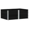 vidaXL Garden Planter Black Solid pine wood Large Foldable