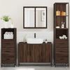 vidaXL Bathroom Furniture Set Brown oak Engineered wood, Metal Standard