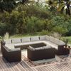 vidaXL Garden Lounge Set Black, Cream