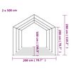 vidaXL Party Tent PE 6.6'x16.4' White
