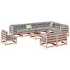 vidaXL Garden Sofa Set Reddish Brown Solid Douglas Fir Wood Large
