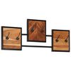 vidaXL Wall Coat Rack Natural wood and black