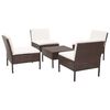 vidaXL Garden Sofa Set Brown PE Rattan 5-piece Modular Garden Sofa Set