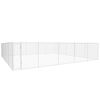 vidaXL Dog Kennel Silver Galvanized steel 374x374x72.8 in Durable