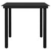 vidaXL Garden Dining Set Black and Cream White