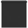 vidaXL Storage Box Black Engineered Wood Standard Storage Trunk Square