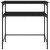 vidaXL Console Table Black Engineered wood 29.5 x 14.0 x 29.5 in