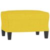 vidaXL Sofa Chair With Footstool Light Yellow Fabric, Plywood, Metal, Foam