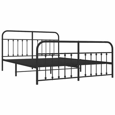 Multi-section metal bed frame with headboard and footboard, showing a connected king-size/multiple twin arrangement.