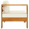 vidaXL Wooden Garden Sofa Cream White Solid Acacia wood, 100% polyester