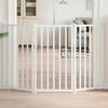 vidaXL Dog Gate Set of 3 White Solid fir wood Foldable Dog Gate