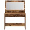 vidaXL Dressing Table with Shelf Old Wood 39.37 x 16.14 x 53.15 in