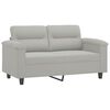 vidaXL Sofa Set Light gray Microfiber fabric 3-seater and 2-seater