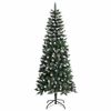 vidaXL Artificial Christmas Tree with 300 LEDs Green 94.49 in