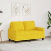 vidaXL 2-seater Sofa Light Yellow Fabric (100% polyester), metal, textilene