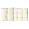 vidaXL Lowback Chair Cushion Set of 4 Cream Oxford fabric (100% polyester)