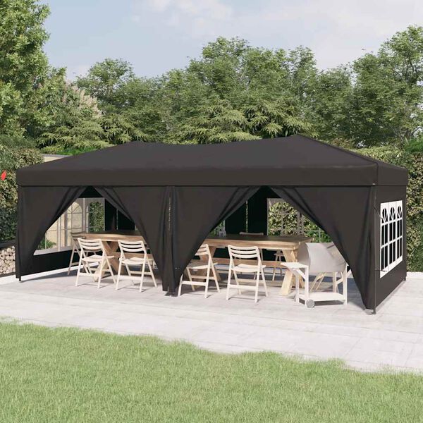 vidaXL Folding Party Tent with Sidewalls Anthracite 9.8'x19.7'