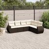 vidaXL Garden Sofa Set Brown