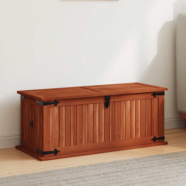 vidaXL Storage Chest Brown Solid acacia wood, MDF 31.1 x 13.4 x 12.6 in