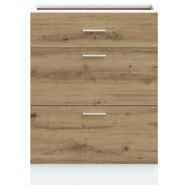 vidaXL Kitchen Base Cabinet Artisan oak Engineered wood