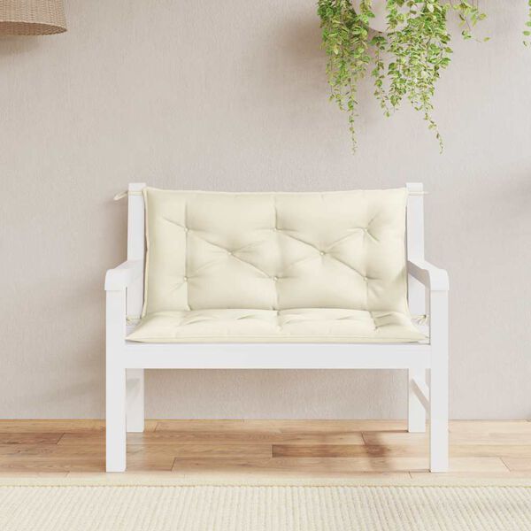 vidaXL Garden Bench Cushion Set of 2 Cream White