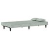 vidaXL Sofa Bed Light Grey Velvet (100% polyester), plywood