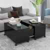 vidaXL Coffee Table High gloss black Engineered wood Medium Extendable
