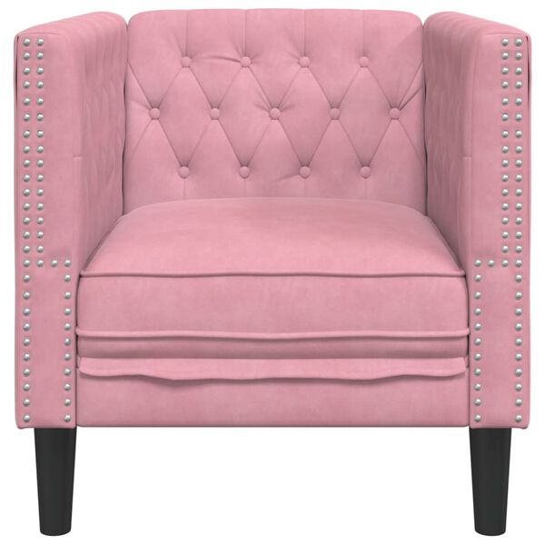 vidaXL Chesterfield Sofa Chair Pink